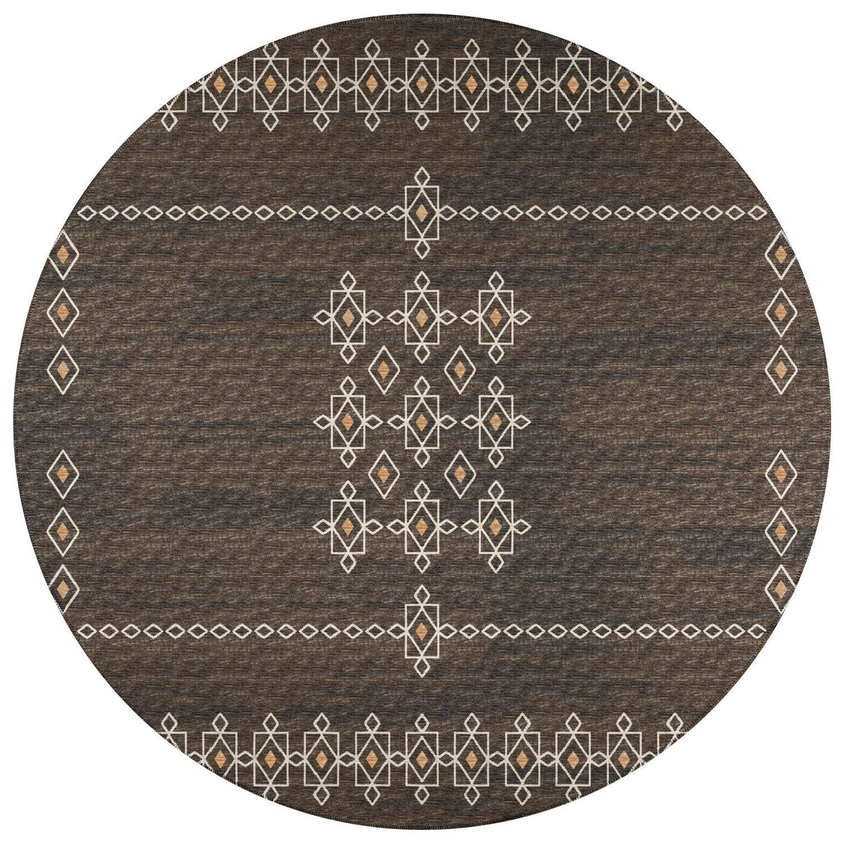 Sedona Sn3 Brown Transitional Rug Round 8' X 8'