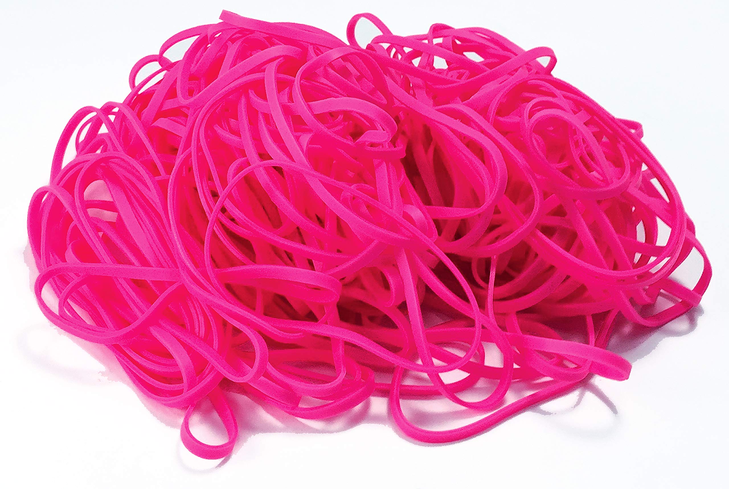 Better Office Products 200 Pink Rubber Bands, Size 33, 200/Bag, Hot Pink Rubber Bands