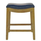 New Pacific Direct Elmo Bonded Leather Counter Stool, Vintage Blue