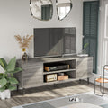 JUMMICO TV Stand for 65 Inch TV, Modern Entertainment Center with Storage Cabinet and Open Shelves, TV Console Table Media Cabin