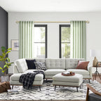 90 Inch Sage Green Curtains Linen Textured Boho Drapes For Living Room 2 Panels Set Light Filtering Rod Pocket Farmhouse Long La