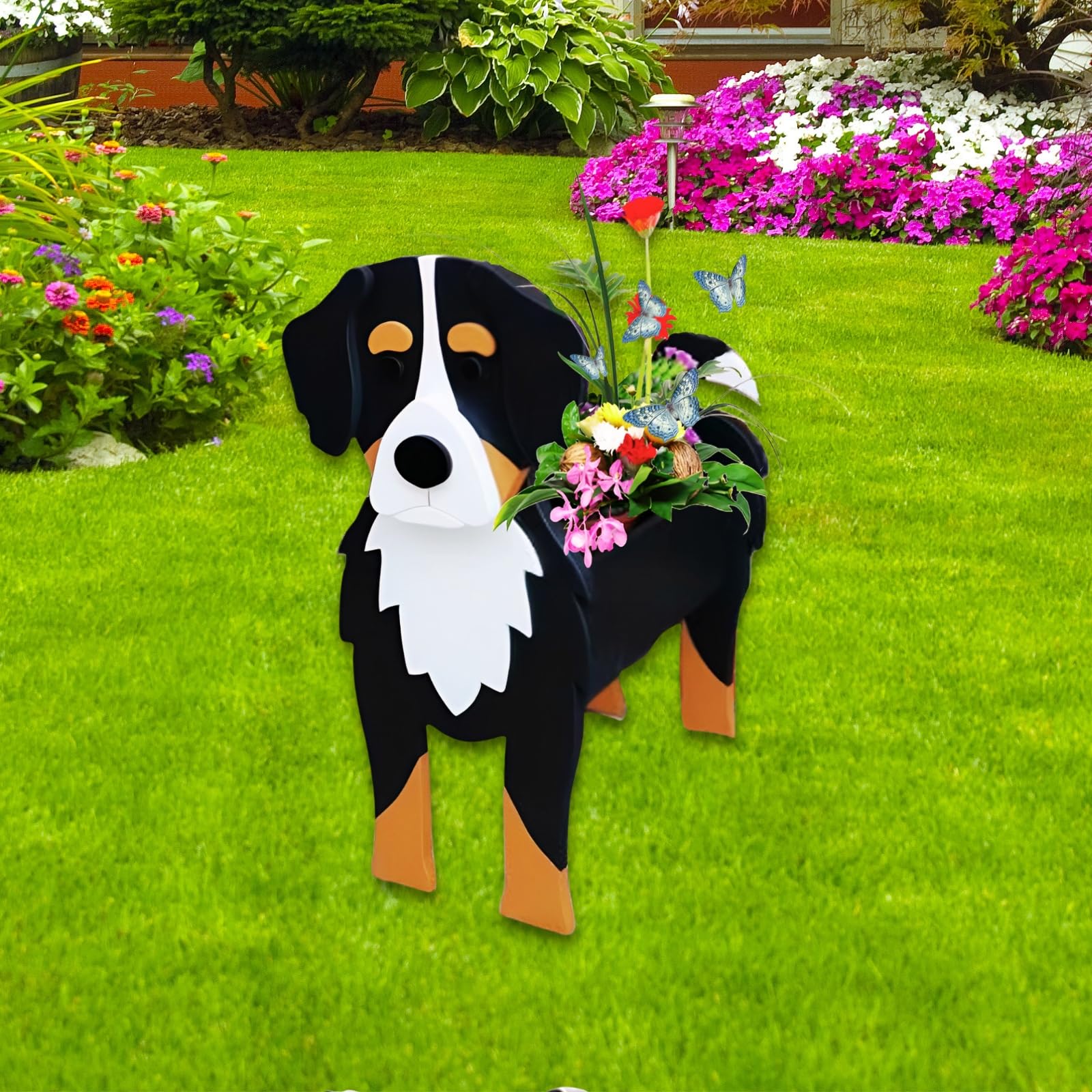 Strolfay Bernese Mountain Dog Planter Plant Pots,Cute Dog Flower Planter,Gifts For Pet Lovers,Unique Animal Plant Pots,Office,In
