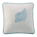Harbor House Modern Design Decorative Pillow Hypoallergenic Sofa Cushion Lumbar, Back Support, Square 16' X 16', Coastline, Cotton Blue
