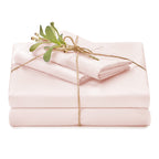 Chanasya Premium Soft Embossed Light Pink King Bed Sheets Set 4-Piece - Percale Microfiber - Fitted Sheet Flat Sheet And Pillow