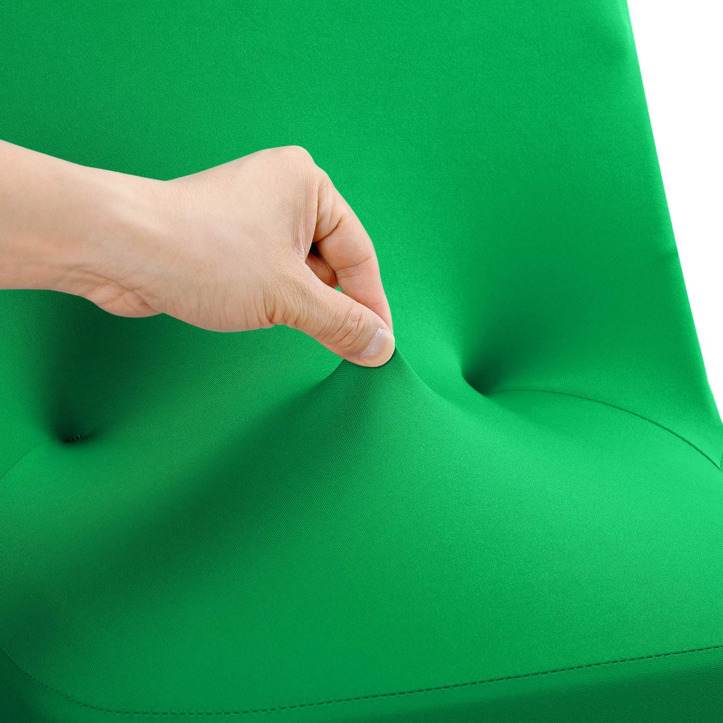 Peomeise Stretch Spandex Folding Chair Cover For Wedding Party Dining Banquet Event (Emerald,25Pcs)