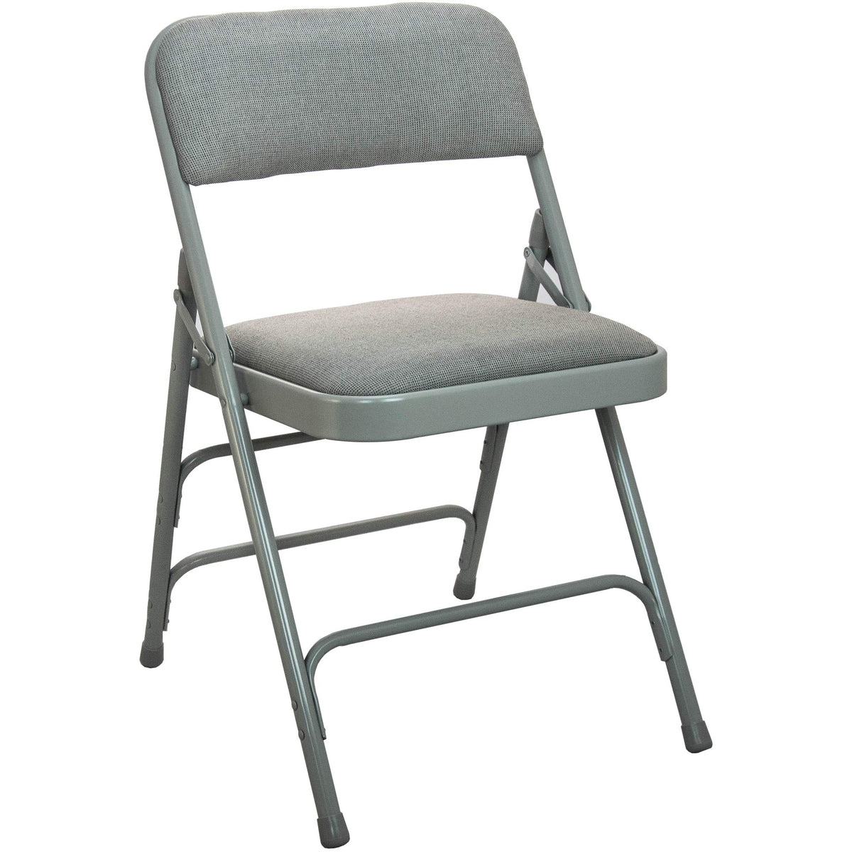 Flash Furniture 2-Pack Advantage Grey Padded Metal Folding Chair - Grey 1-In Fabric Seat