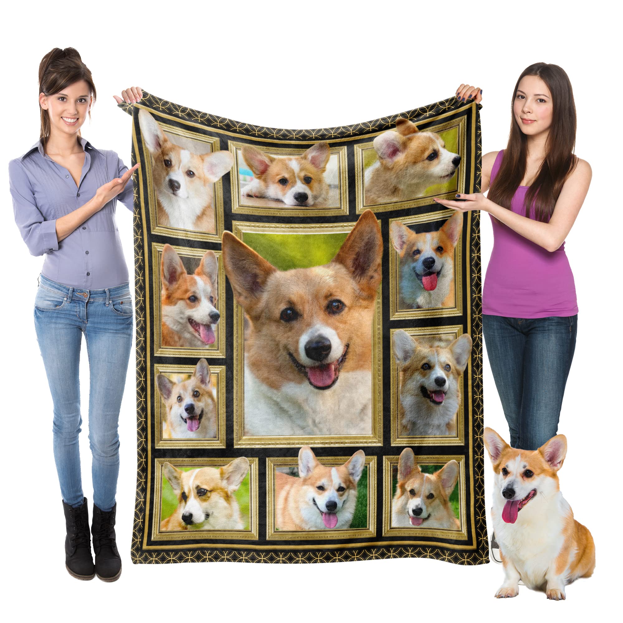 Corgi Blanket For Kids Boys Girls, Corgi Gifts For Corgi Dog Lover, Super Soft Fuzzy Dog Throw Blanket Corgis Print Plush Gift F