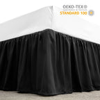Sleep Zone Ruffled Bed Skirts Twin Size, Anti-Static Bedskirt Dust Ruffles With 15 Inches Tailored Drop, Easy Fit, Fade Resistan