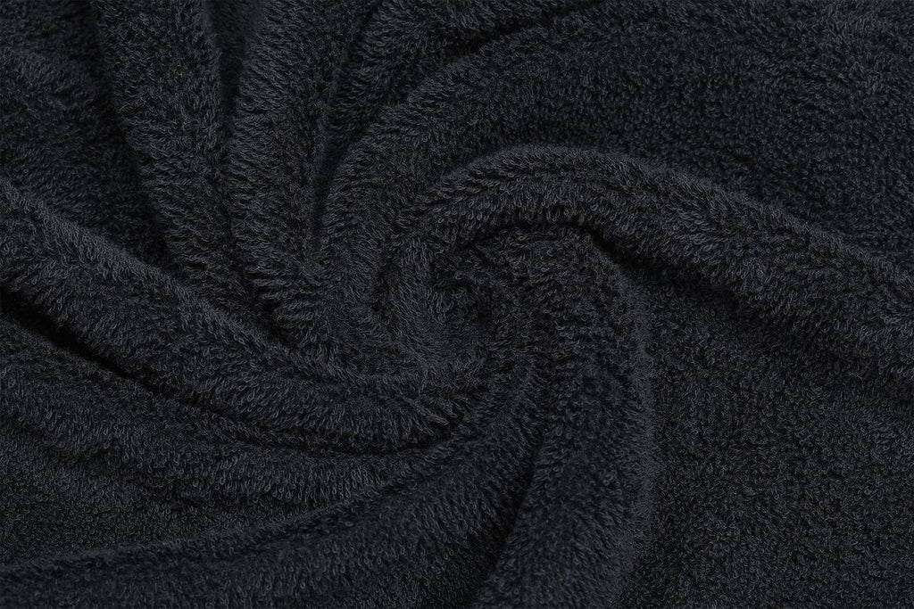 Perfehair Black Salon Towels (2-Pack, 16 X 27 Inches)-Barber Hand Cotton Towel For Gym, Bath, Spa, Shaving, Shampoo