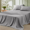 Bedsure Queen Sheet Set - Soft Sheets For Queen Size Bed, 4 Pieces Hotel Luxury Grey Queen Sheets, Easy Care Polyester Microfibe