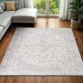 CRYPTOLITE Area Rug - 6x9 Washable Ultra-Soft Vintage Boho Faux Wool Carpet for Living Room, Dining Room, Bedroom, Home Office (