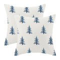 Cxmeifly Christmas Pillow Covers 18X18 Inch Set Of 2 Navy Blue Christmas Tree Decor Throw Pillows Winter Xmas Holiday Farmhouse