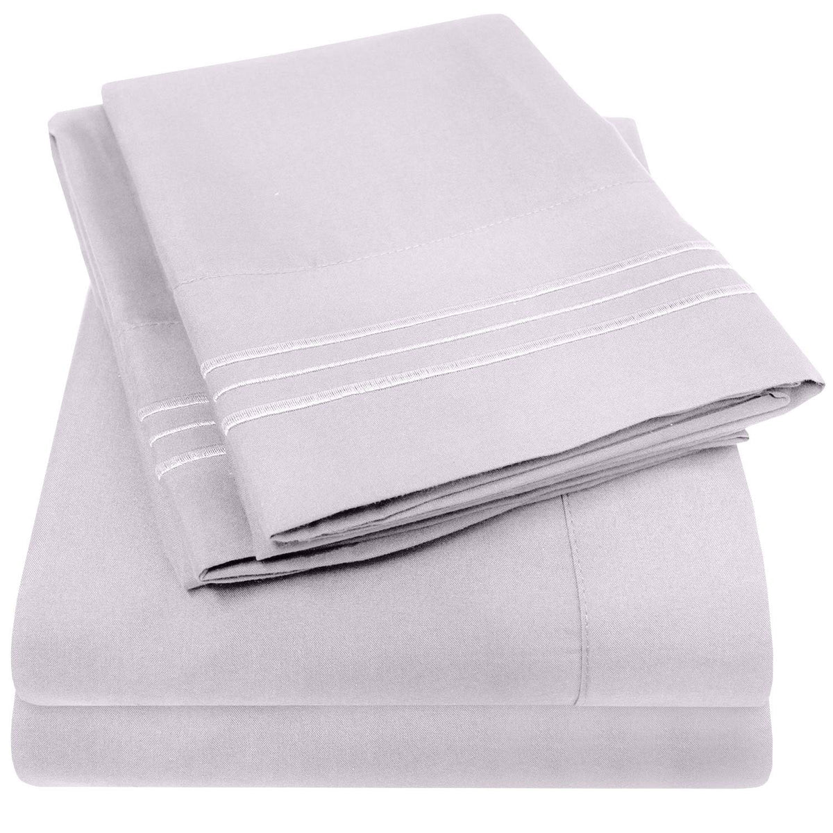 1500 Supreme Collection Queen Sheet Sets Lilac - Luxury Hotel Bed Sheets And Pillowcase Set For Queen Mattress - Extra Soft, Ela
