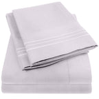 1500 Supreme Collection Twin Sheet Sets Lilac - 3 Piece Bed Sheets And Pillowcase Set For Twin Mattress - Extra Soft, Elastic Co