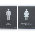 U.S. Stamp & Sign 4248 2 Ada Signs,'Men','Women', Adhesive, 6-Inch X9-Inch, Silver/Bk