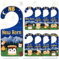 CORNER LACE Baby Closet Dividers 8PCS, SMore Themed Wooden Double-Sided Clothes Size Hanger/Organizer from Newborn to Toddler fo