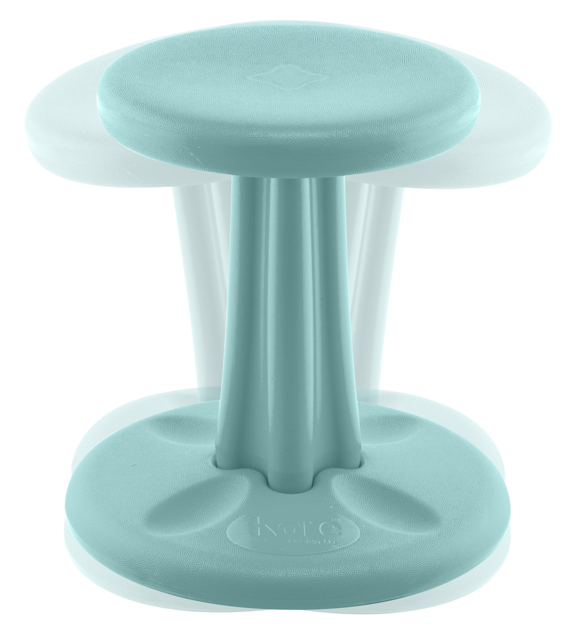 KORE Design Wobble Stool Chair, Girls + Boys Kid Desk Stools, Ergonomic Small Office Chairs, Flexible Seating for Active Child, ADD/ADHD, Classroom, School, Home, Kids (14in), Age 6-7 yrs, Teal