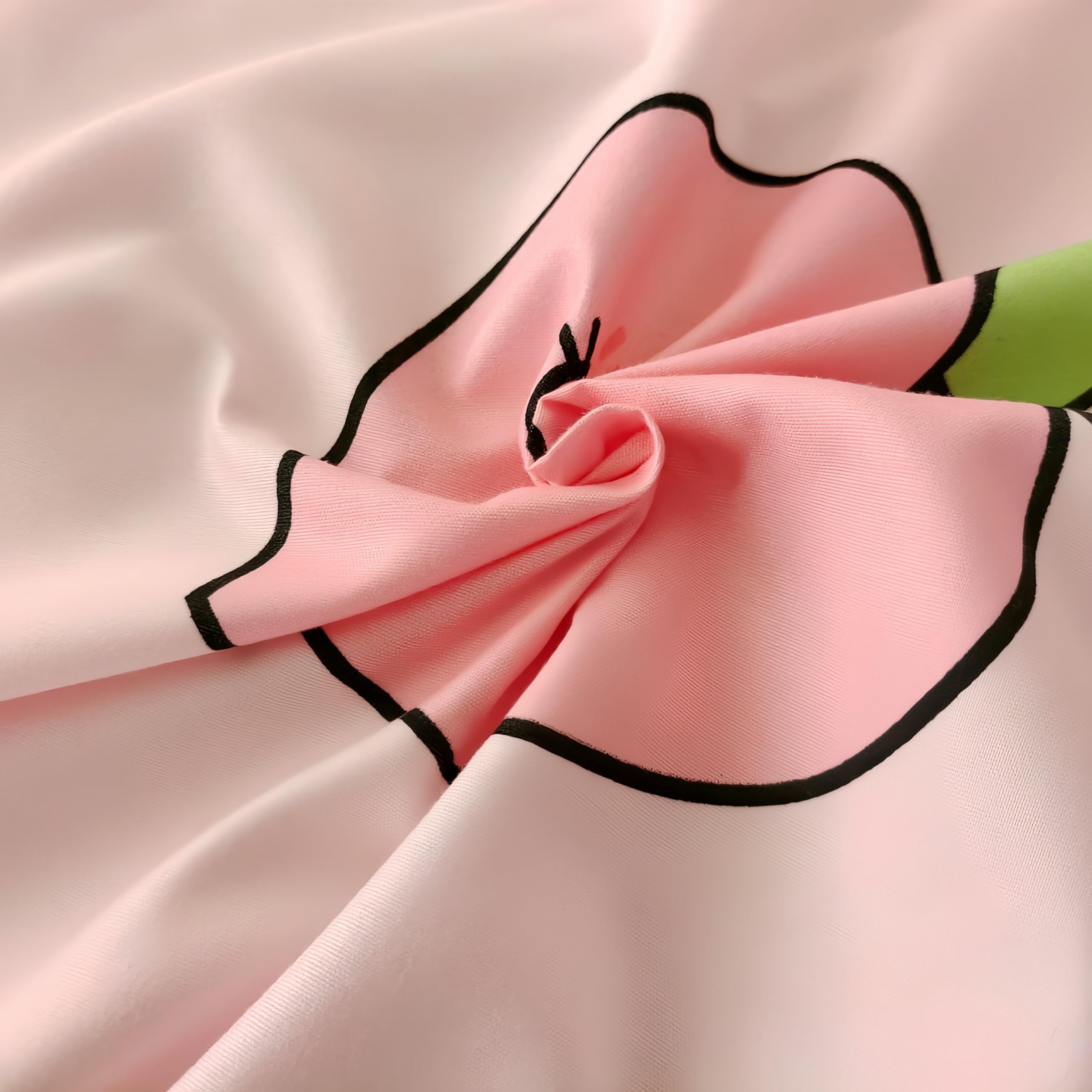 Sdy 3Pcs Pink Peach Print Pattern Sheet Set, Lovely Peach Fitted Sheet With Deep Pocket, Soft And Kawaii,Lightweight Cute Room Decor For Boys, Girls And Teens, Queen