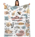 Yoyicu New Mom Gifts For Women, Gifts For New Mom After Birth, New Mom Care Package After Baby, New Mom Blanket Mom Daily Affirm