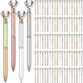 Sherr 100 Pack Big Crystal Diamond Pens Cute Ballpoint Pens Retractable Ballpoint Rhinestones Crystal Bling Gem Plated 4 Color B
