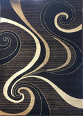 Bellagio Modern Area Rug Dark Brown Contemporary Carpet King Design 344 (4 Feet X 5 Feet 3 Inch)