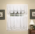 Today'S Curtain Imperial Classic Drawn Cutwork Window Tier, 24-Inch, Beige