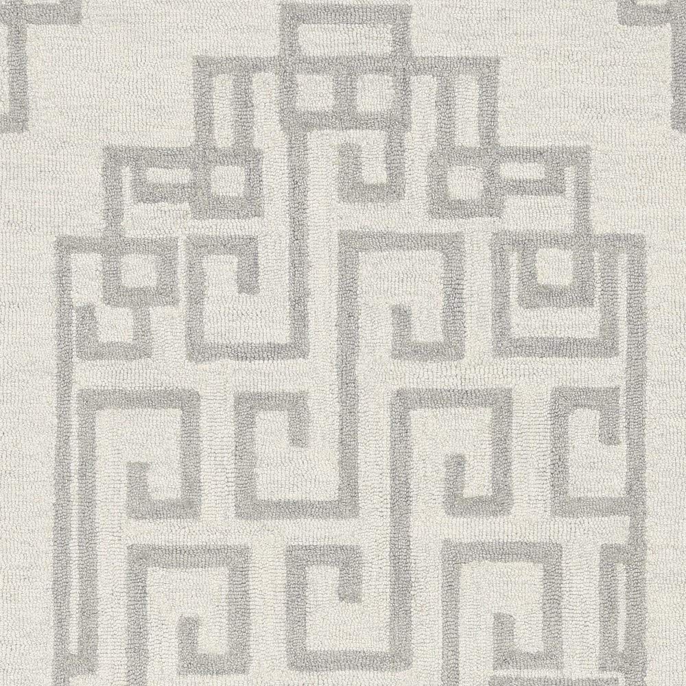 HomeRoots 96 X 120 Ivory Grey Wool Rug