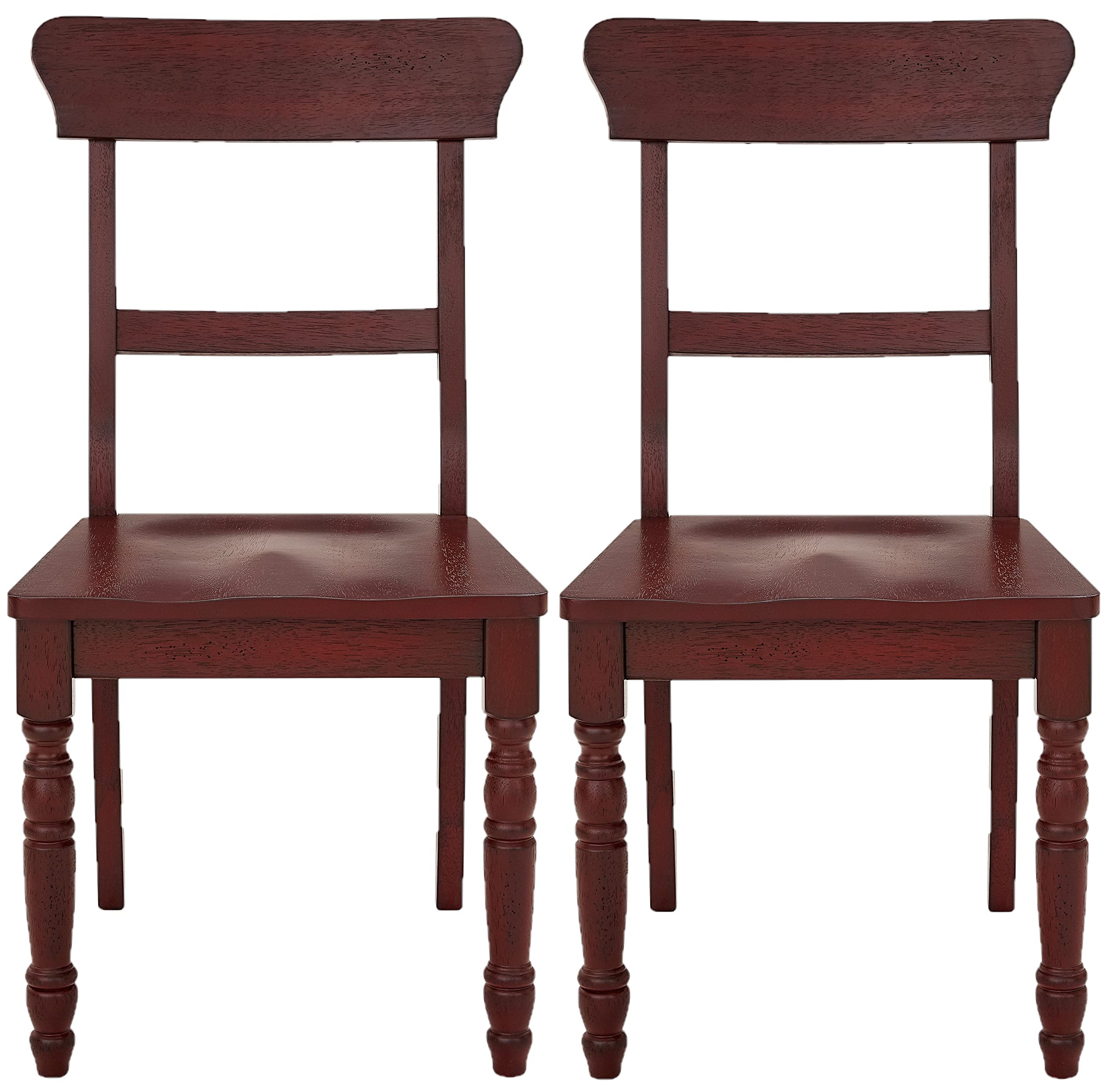 Progressive Furniture Savannah Court Set of 2 Dining Chairs, Antique Red