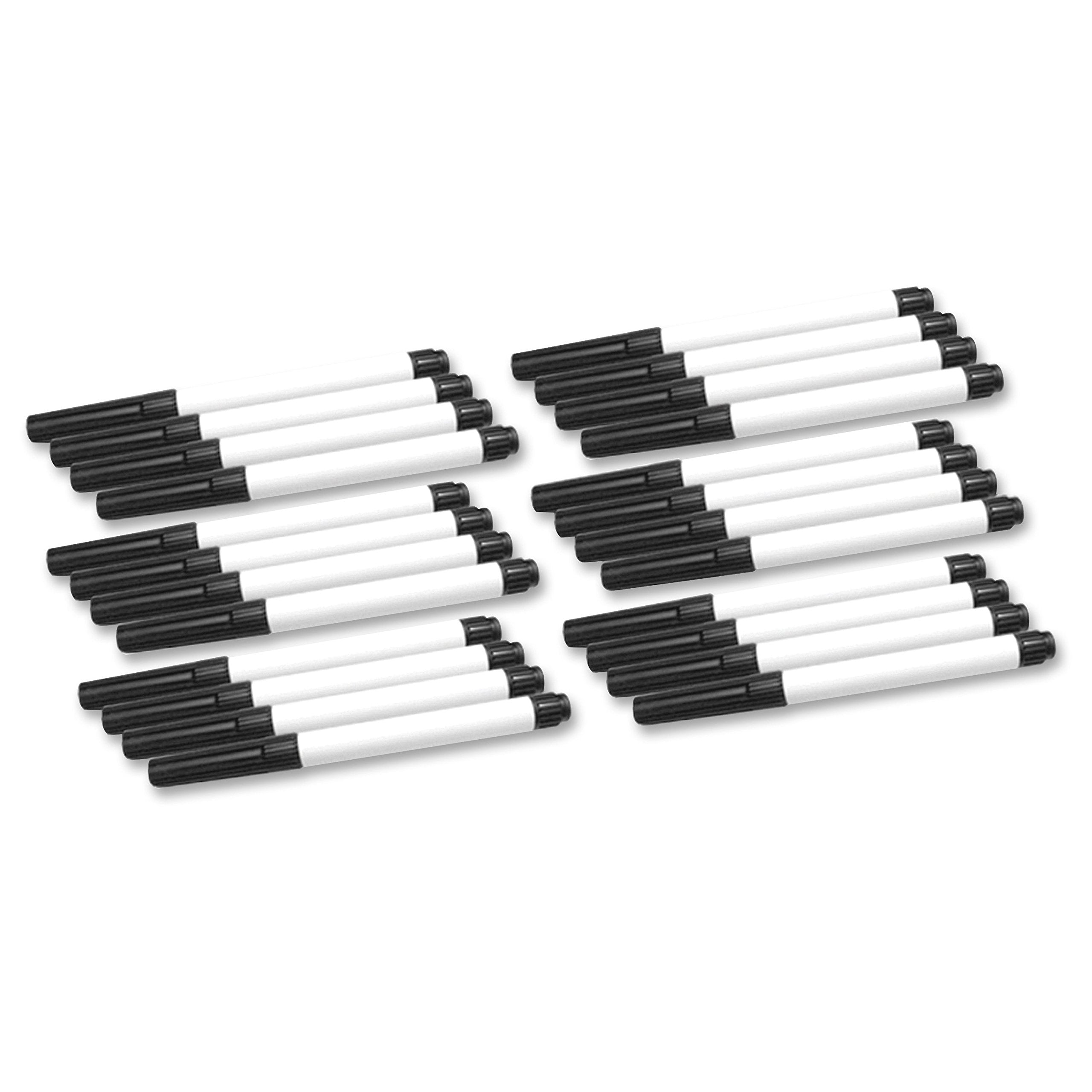 Dry Erase Fine Point Markers, Black, Class Pack of 24