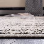 Safavieh Adirondack Collection Area Rug - 5'1'' X 7'6'', Silver & Black, Modern Abstract Design, Non-Shedding & Easy Care, Ideal