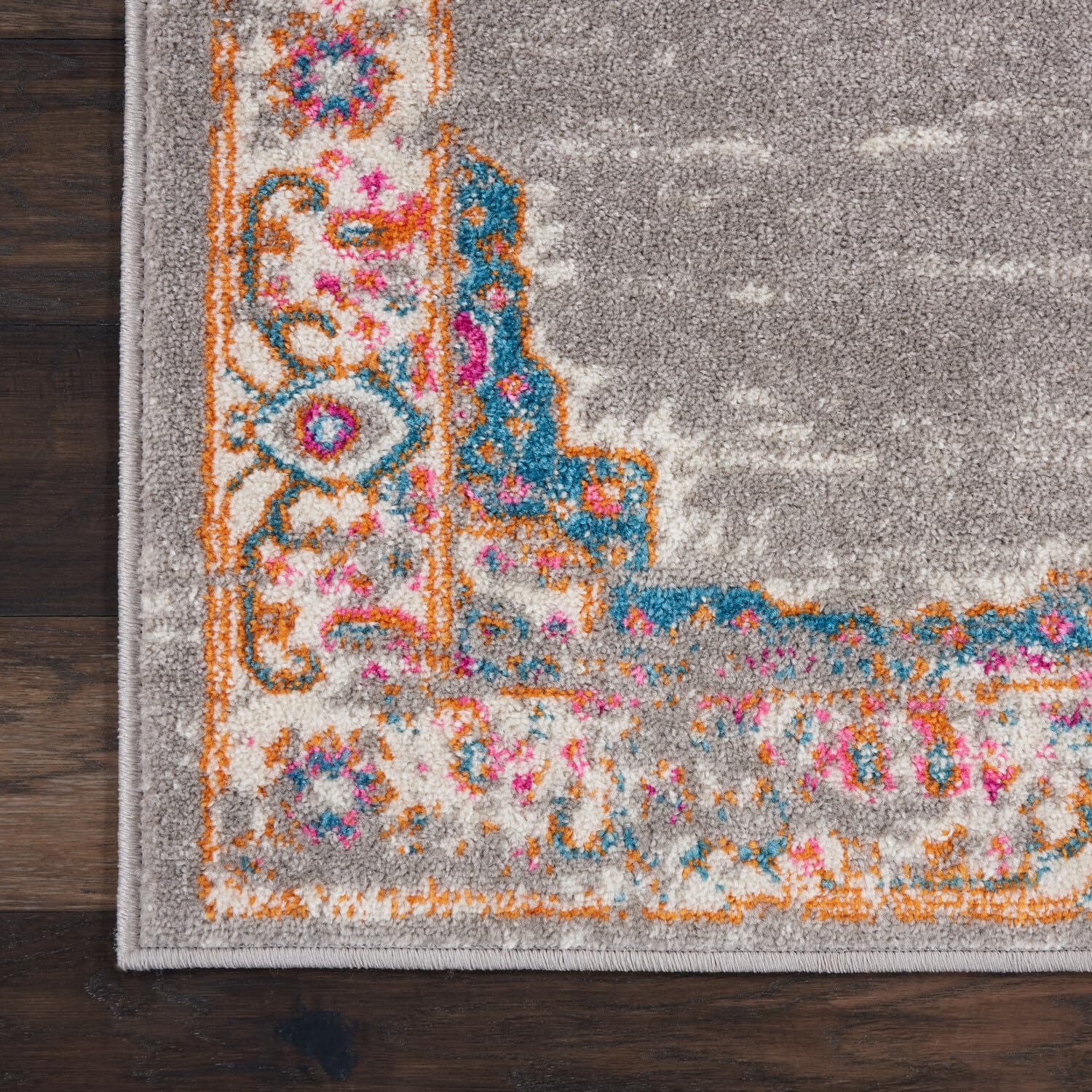 Nourison Passion Grey 9' X 12' Area Rug, Boho, Traditional, Easy Clean, Non Shedding, Bed Room, Living Room, Hallway (9X12)