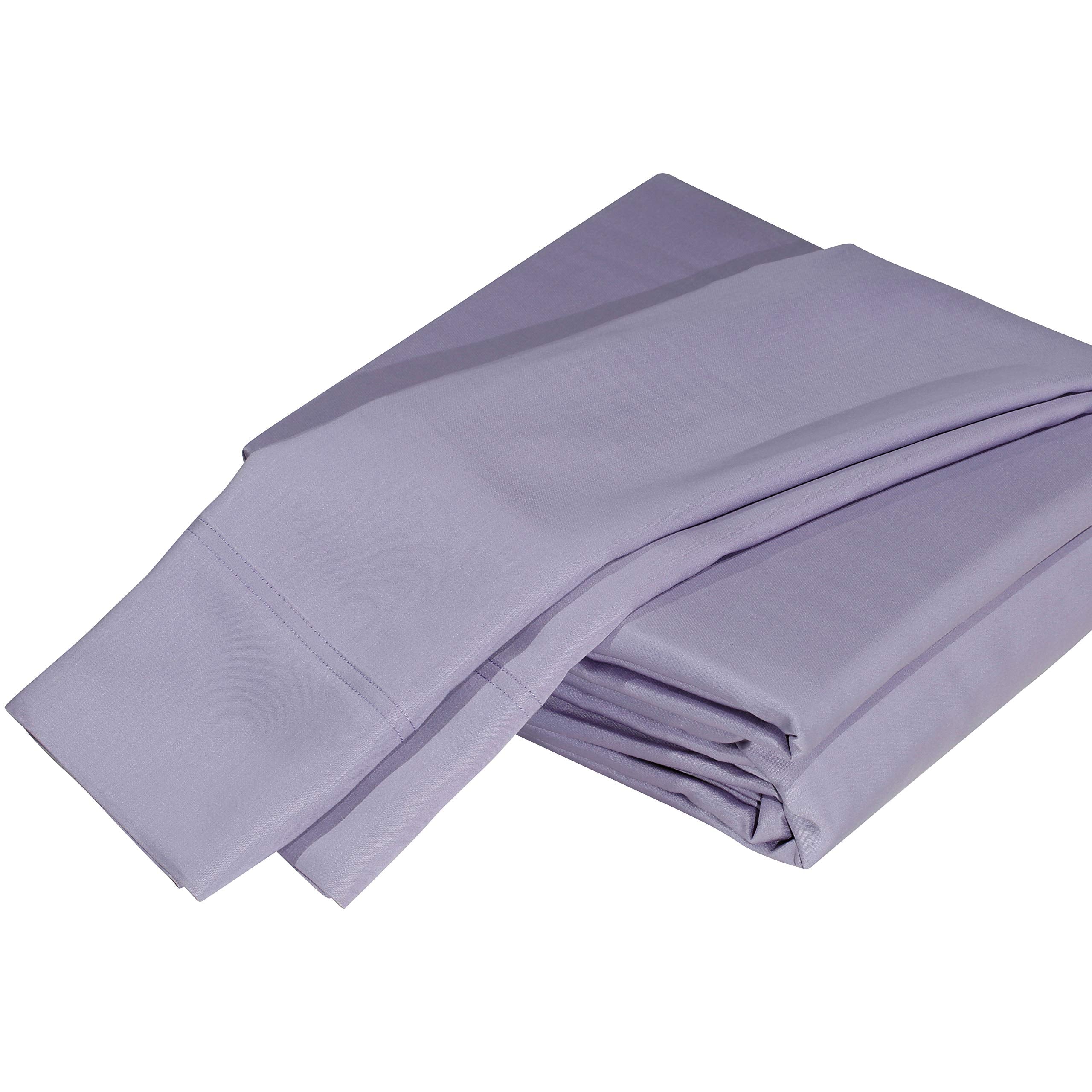 DTY Bedding Luxuriously Soft 100% Viscose Derived from Bamboo 4-Piece Sheet Set, Oeko-TEX Certified - Queen, Amethyst