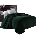 Exclusivo Mezcla Waffle Textured Soft Fleece Blanket, Queen Size Bed Blanket, Cozy Warm And Lightweight (Forest Green, 90X90 Inc