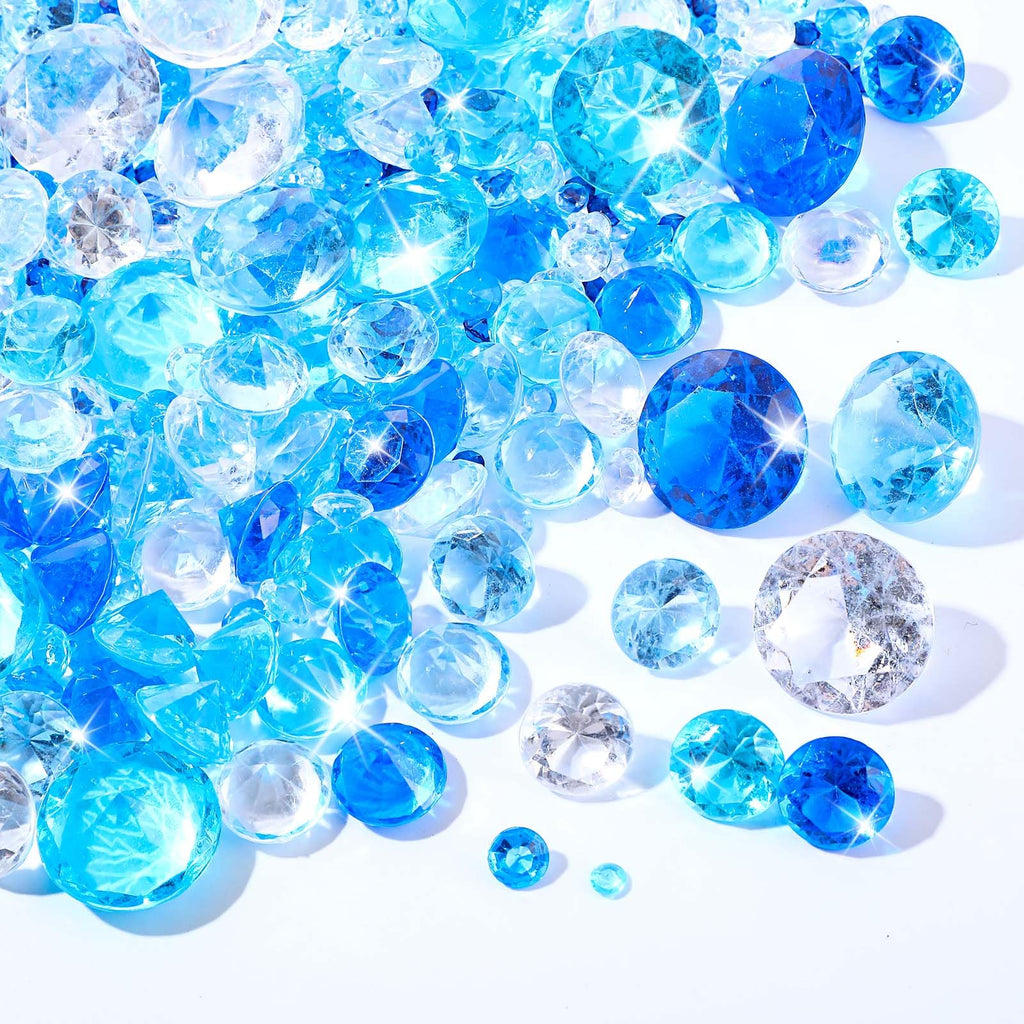 Hicarer 800 Pieces Diamond Decorations Acrylic Diamond Table Scatter Crystals for Table for Vase Fillers Party Table (Gradient B