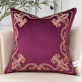 Aeckself Floral Pillow Cover 24X24 Inch, Large Luxury Velvet Embroidered Decorative Accent Throw Pillow Cover For Couch Bedroom