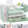 gianotter 4-Tier Desk Organizer with Drawers, File Holders, Letter Trays and Pen Holders - Workspace Accessories for Office Supp
