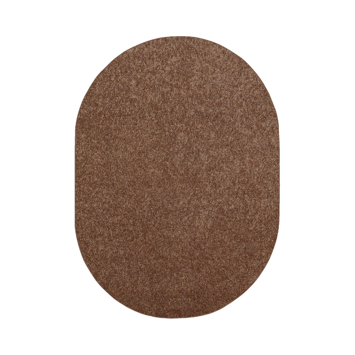 Pet Friendly Solid Color Area Rugs Brown - 5' x 7' Oval, Indoor, Stain & Fade Resistant, Perfect for Living Room, Bedroom, Dinin