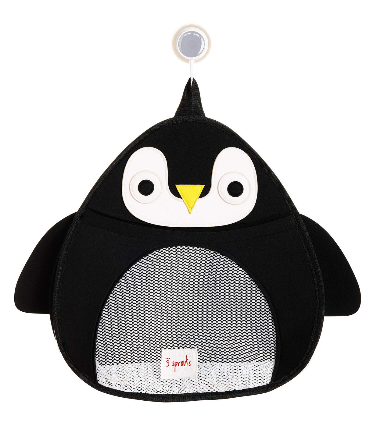 3 Sprouts Hanging Bath Toy Holder For Bathtub - Storage Caddy With Baby Organizer - Shower & Bath Tub Toy Storage Basket, Penguin