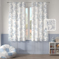 Jinchan Linen Curtains For Bedroom 72 Inch Long Farmhouse Easter Blue Curtains French Country Toile Curtains Animal Printed Drap