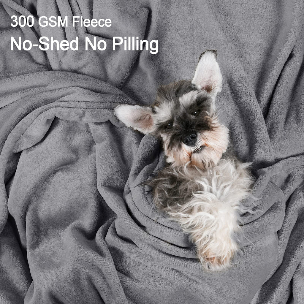 Phf Ultra Soft Fleece Blanket King Size, No Shed No Pilling Luxury Plush Cozy 300Gsm Lightweight Blanket For Bed, Couch, Chair, Sofa Suitable For All Season, 108' X 90', Grey
