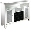 Coaster Home Furnishings Melinda 2-Door Wine Cabinet With Lighting Mirror