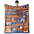 Racigomr Gifts Fans for Houston, Baseball Gifts for Men Women, Baseball Flannel Blanket, City Gifts Ideas for Men Women Throws 6