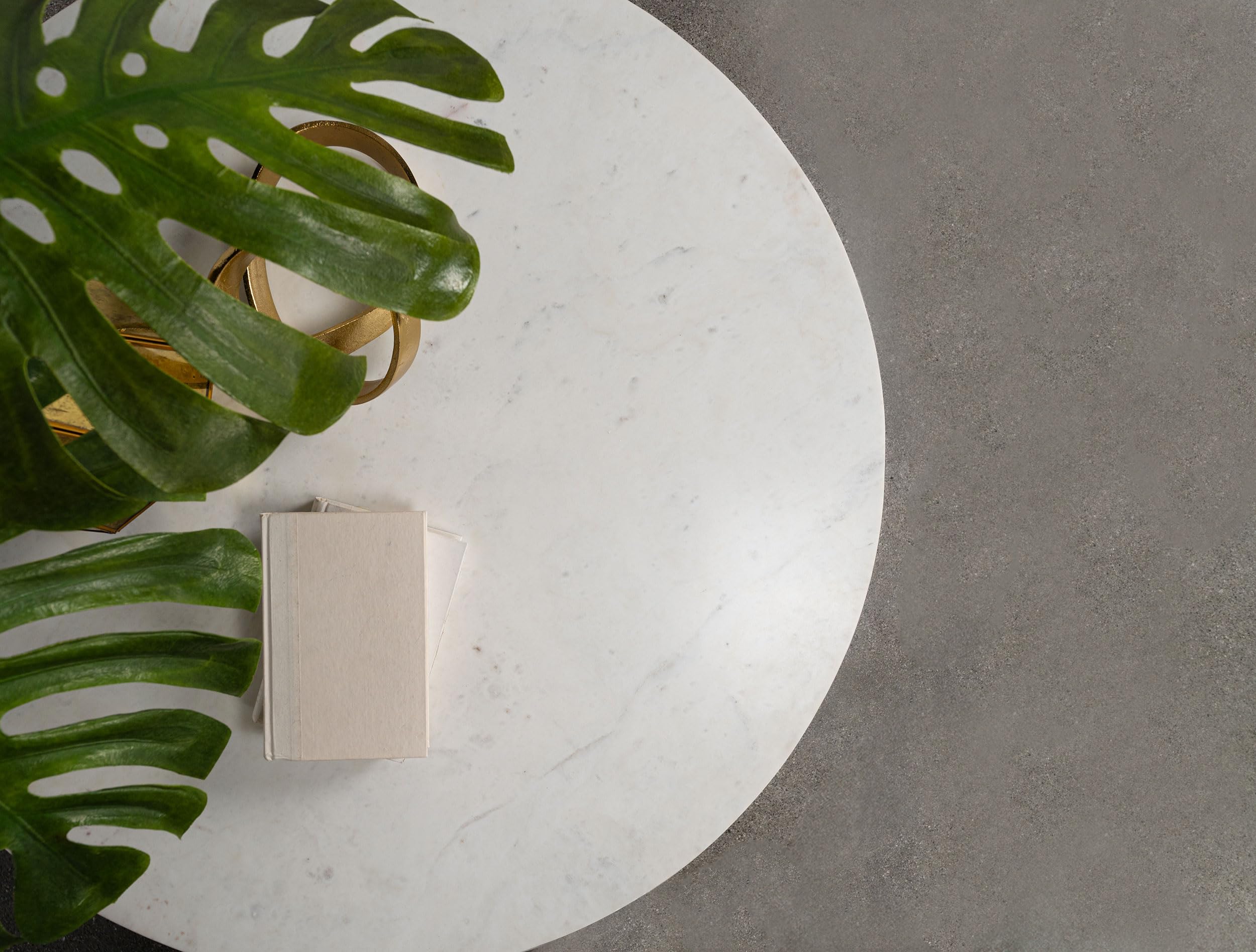 Coaster Astoria Round Genuine Marble End Table White