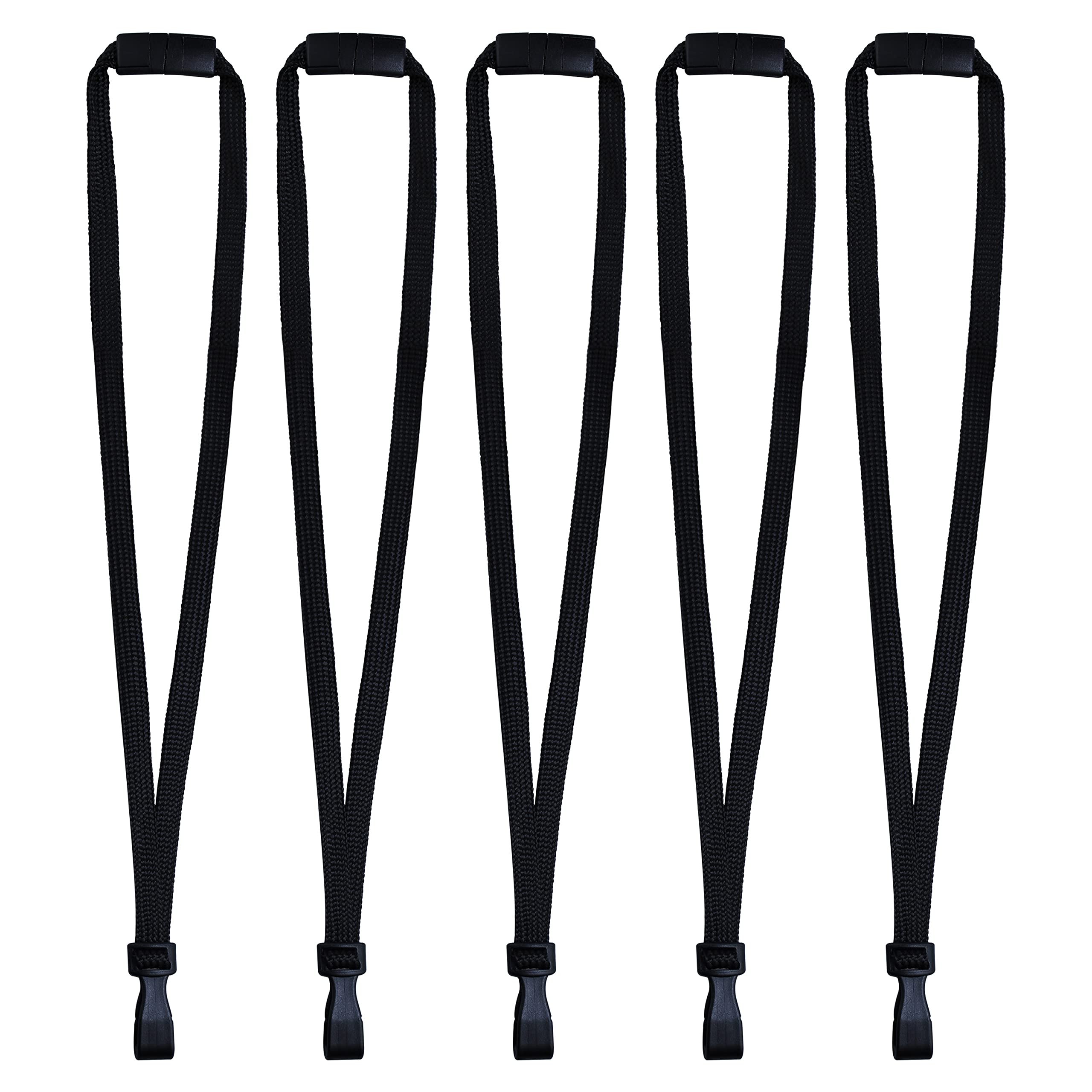 Bestom Bulk Polyester Safe Breakaway Lanyards For Id Badge Name Tag -Lanyards Badge Clip With No-Twist Plastic Clip Hook For Bad