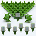 Eaasty 100 Pcs Christmas Green Taper Candle Holder Plastic Candle Holders Floral Candle Holder Candleholder for Weddings Celebra