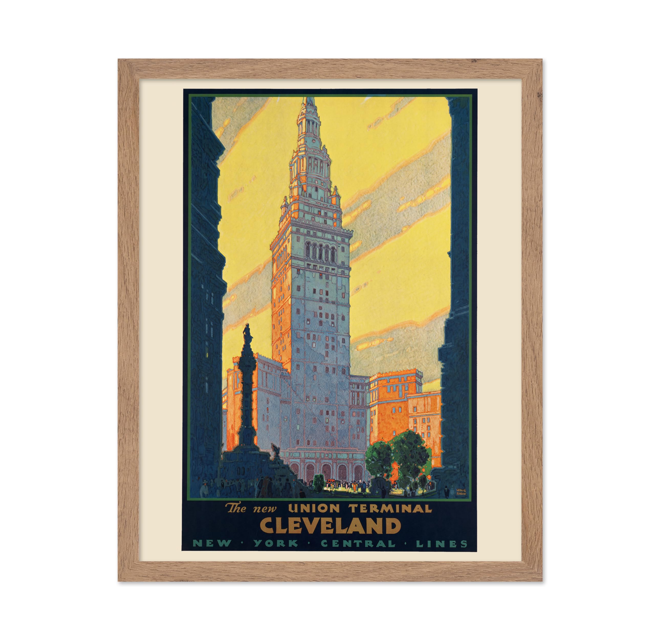 Poster Master Vintage Travel Poster - Retro Cleveland Print - Union Terminal Art - New York Art - Gift for Him, Her, New Yorker,