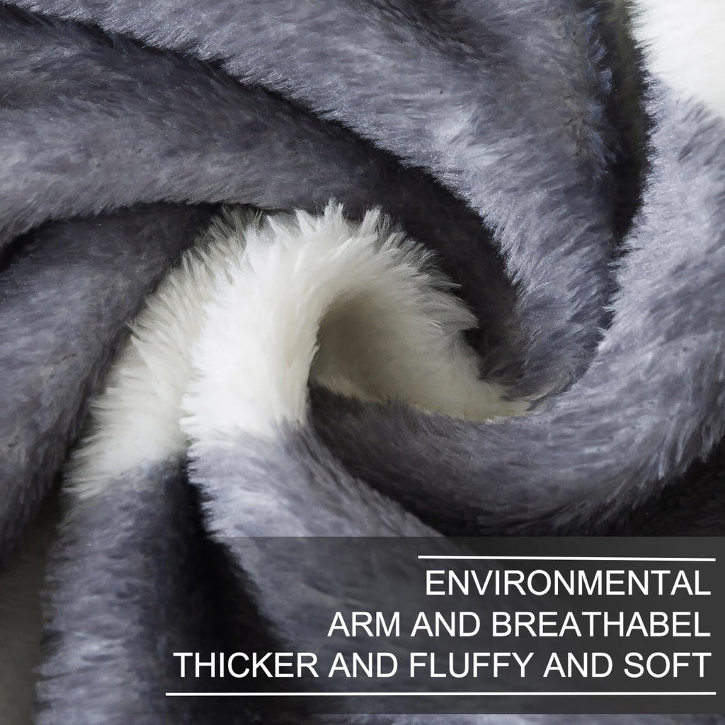 Richave Gray Pattern Throw Blanket,Premium Lightweight Anti-Static 50X60 Inches Travel Size Throw Blankets For Couch, Sofa, Chair, Bed, Camping, Picnic,Grey And White