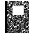 Universal Composition Book, Wide Rule, 9 3/4 X 7 1/2, White, 100 Sheets, 6/Pack