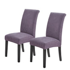 Joccun Chair Covers For Dining Room Set Of 2,Water Repellent Dining Chair Slipcovers Stretch Dining Room Chair Covers Seat Protector,Washable Parsons Chair Cover For Home,Hotel(Grapeade,2 Pack)