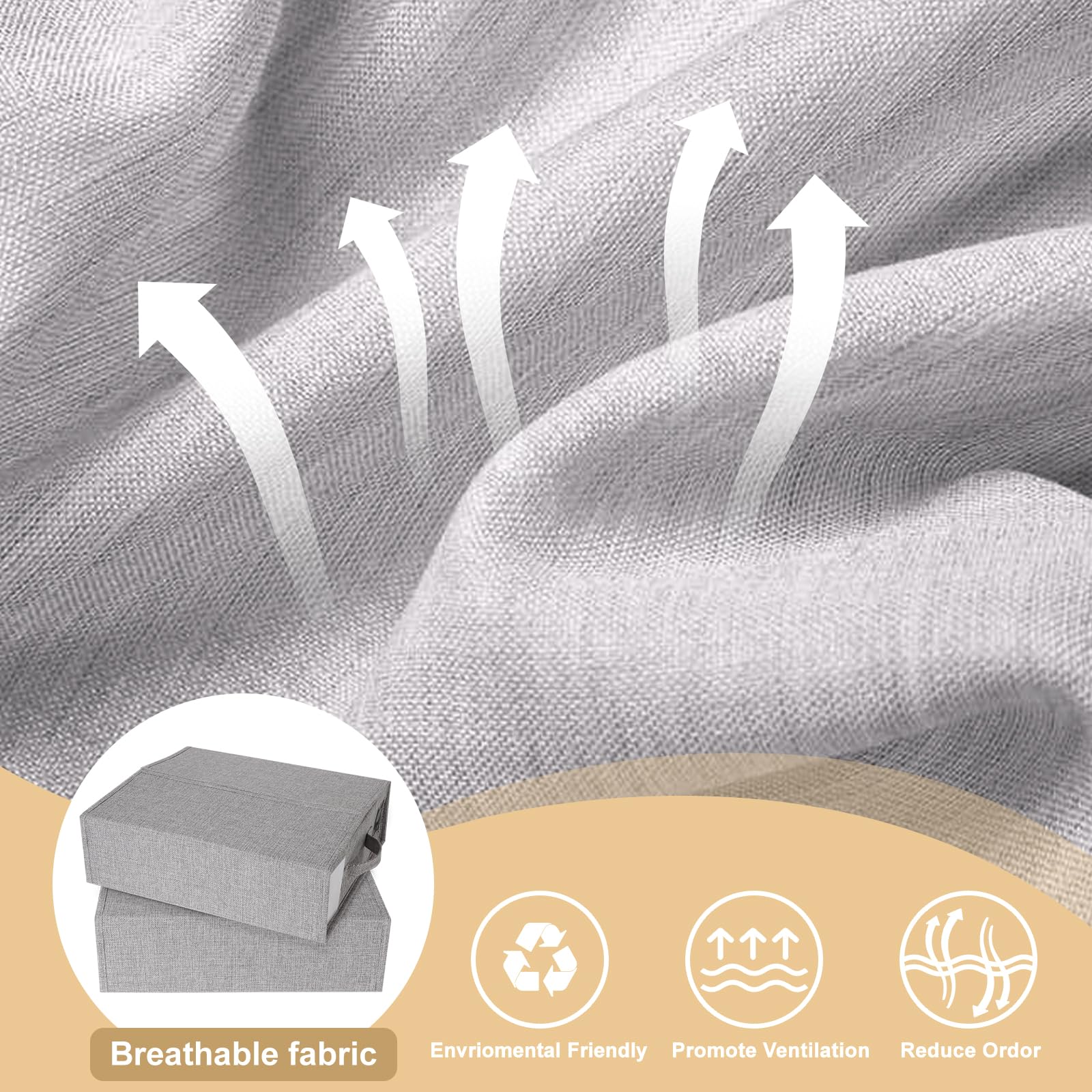 Dellan Bed Sheet Organizer, Linen Closet Organizers And Storage, Foldable Cube Sheet Set Organizer (4 Pack)